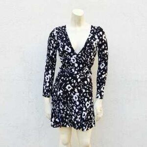 Reformation Black and White Patterned Dress